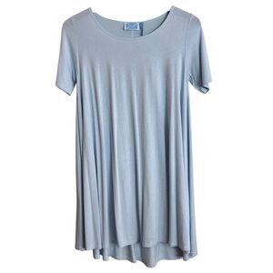 Survival Pale Blue Short Sleeve Tunic Top A-line Mini Dress Size Small NEW NWT